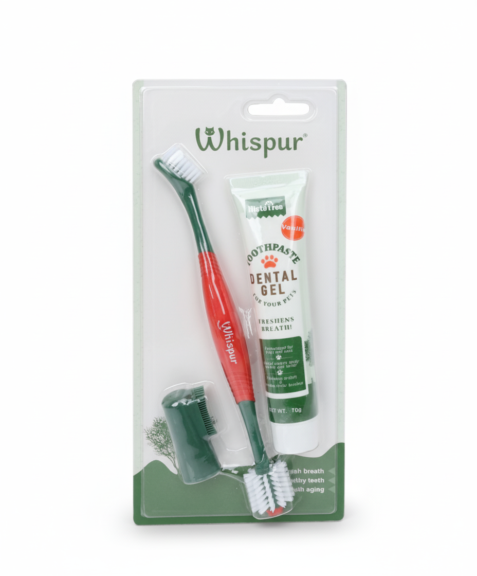 Whisspur Pet Toothbrush & Toothpaste Set